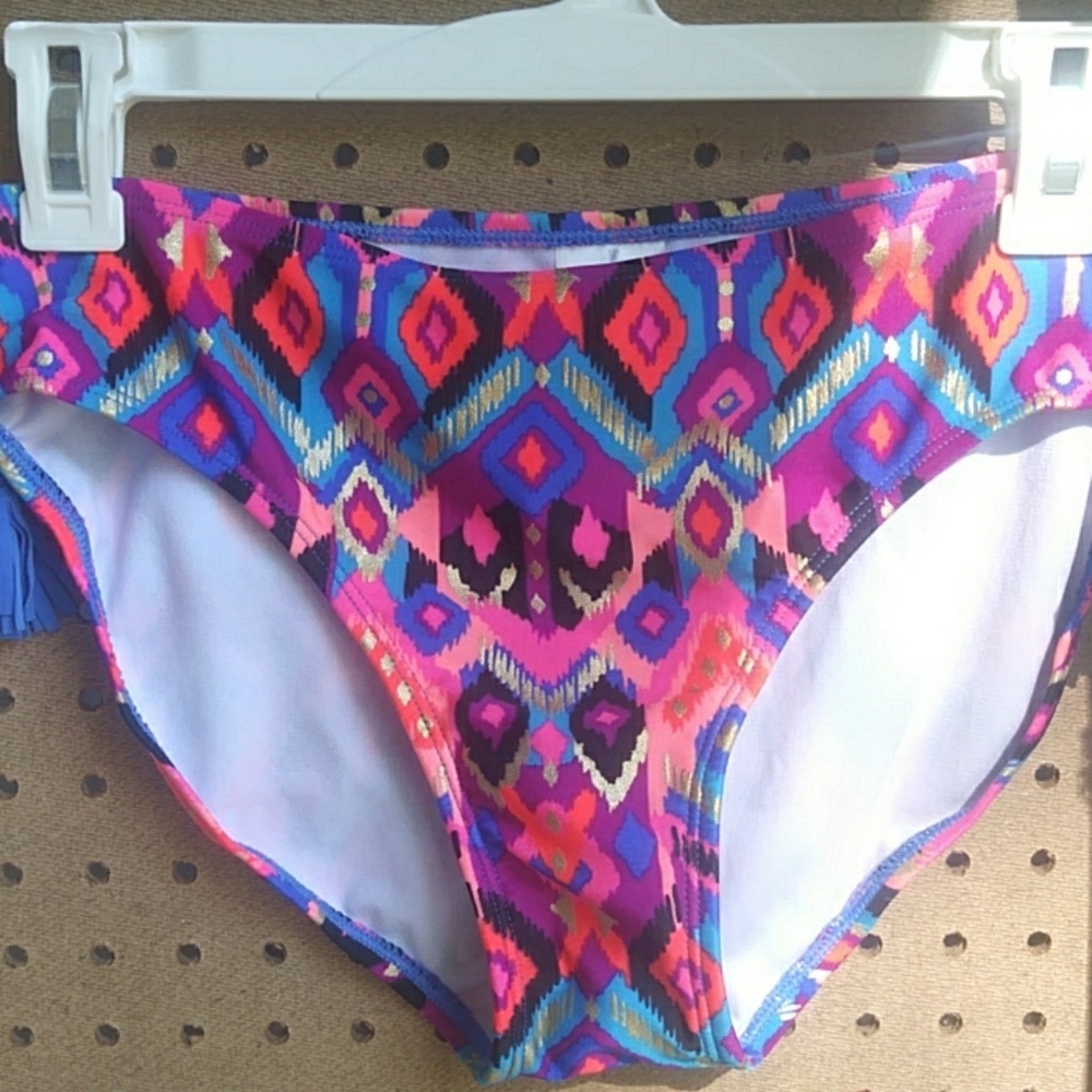 Girls IKAT print two-piece swim suit - Picture 2 of 6